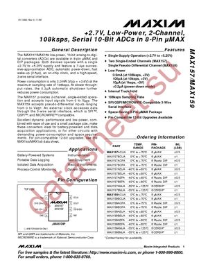 MAX157ACUA+T datasheet  